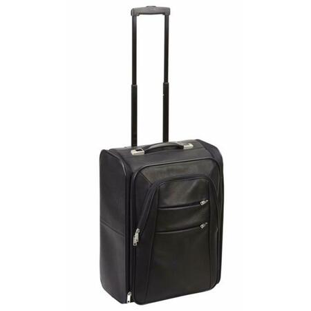 PREFERRED NATION Leather Folding Luggage - Black P6221 BLK